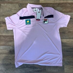 Fila BNP Paribas Open Polo Shirt pink with black size L Men’s